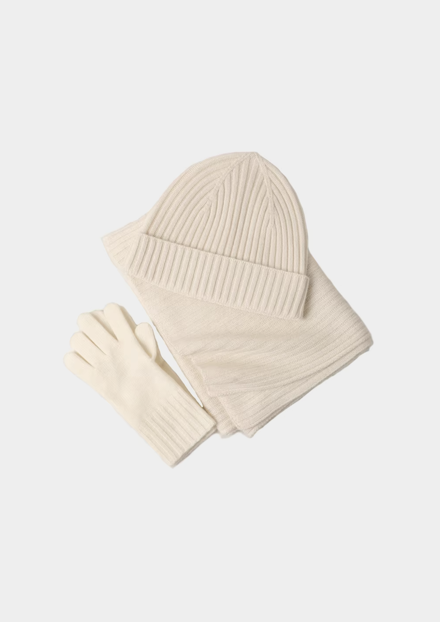 PURE EXTRA-FINE MERINO WOOL WINTERTIME ESSENTIALS - IVORY