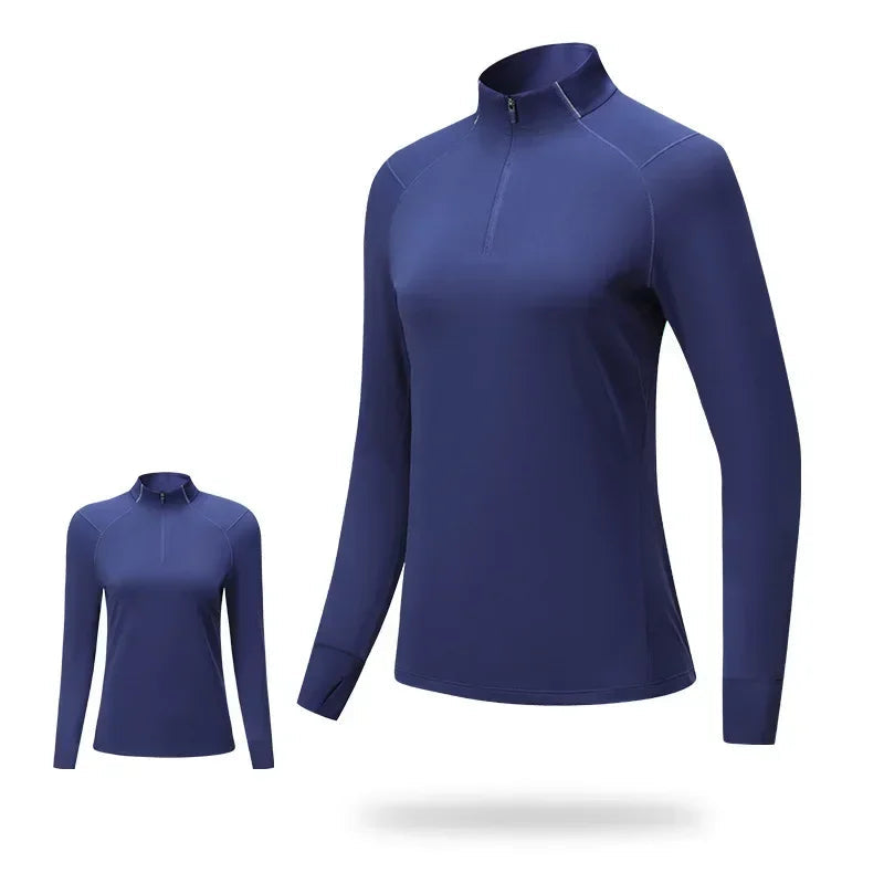 RUNNR Quarter-Zip Long Sleeve — Breathable, Quick-Dry & Watch-Ready