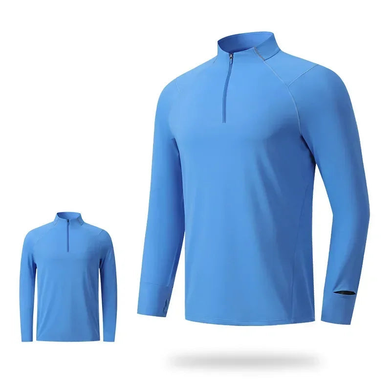 RUNNR Quarter-Zip Long Sleeve — Breathable, Quick-Dry & Watch-Ready