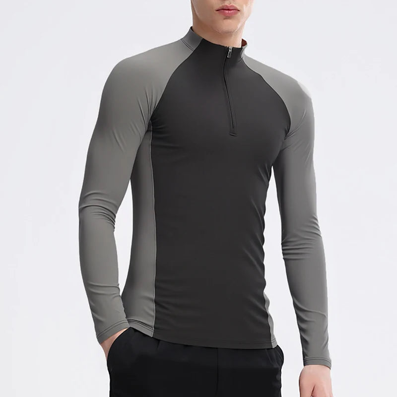 RUNNR ThermalCore™ Long Sleeve — Fleece-Lined · Winter Running Layer · ½-Zip Performance Fit