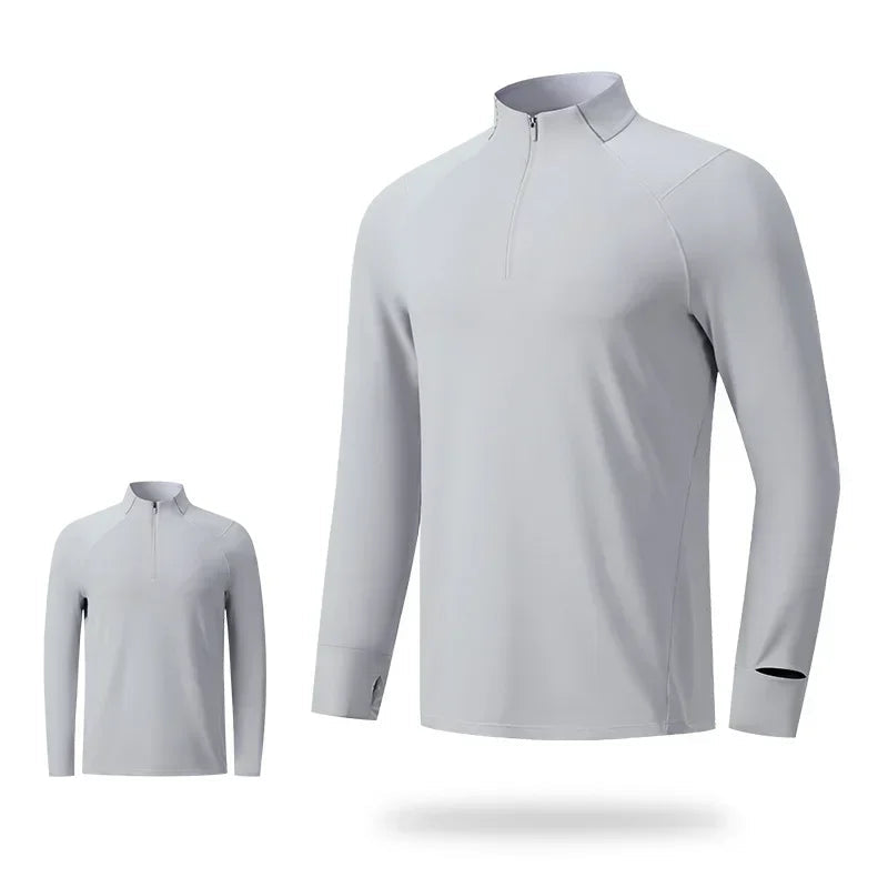 RUNNR Quarter-Zip Long Sleeve — Breathable, Quick-Dry & Watch-Ready