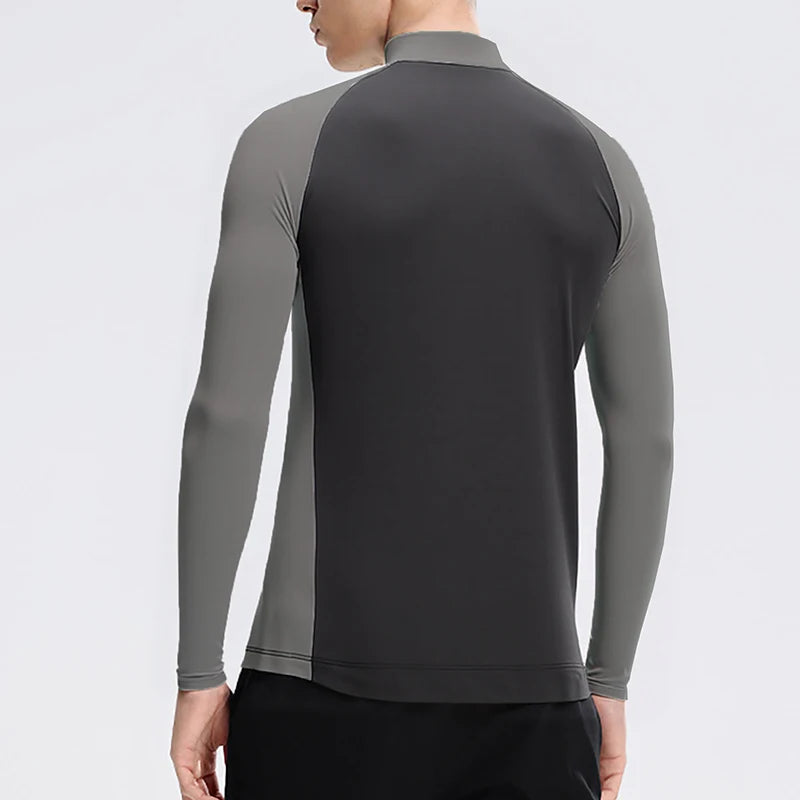 RUNNR ThermalCore™ Long Sleeve — Fleece-Lined · Winter Running Layer · ½-Zip Performance Fit