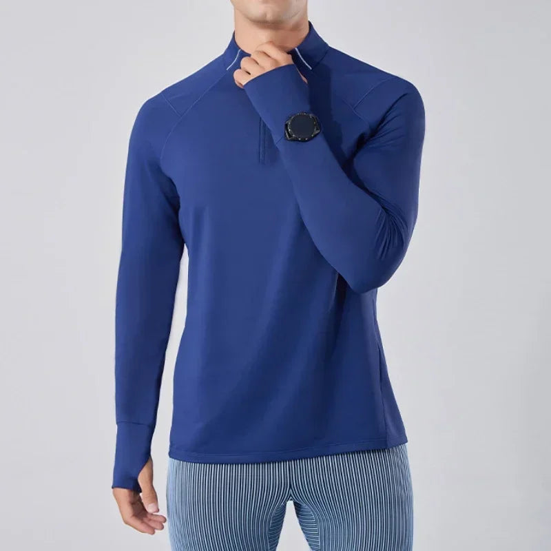 RUNNR Quarter-Zip Long Sleeve — Breathable, Quick-Dry & Watch-Ready