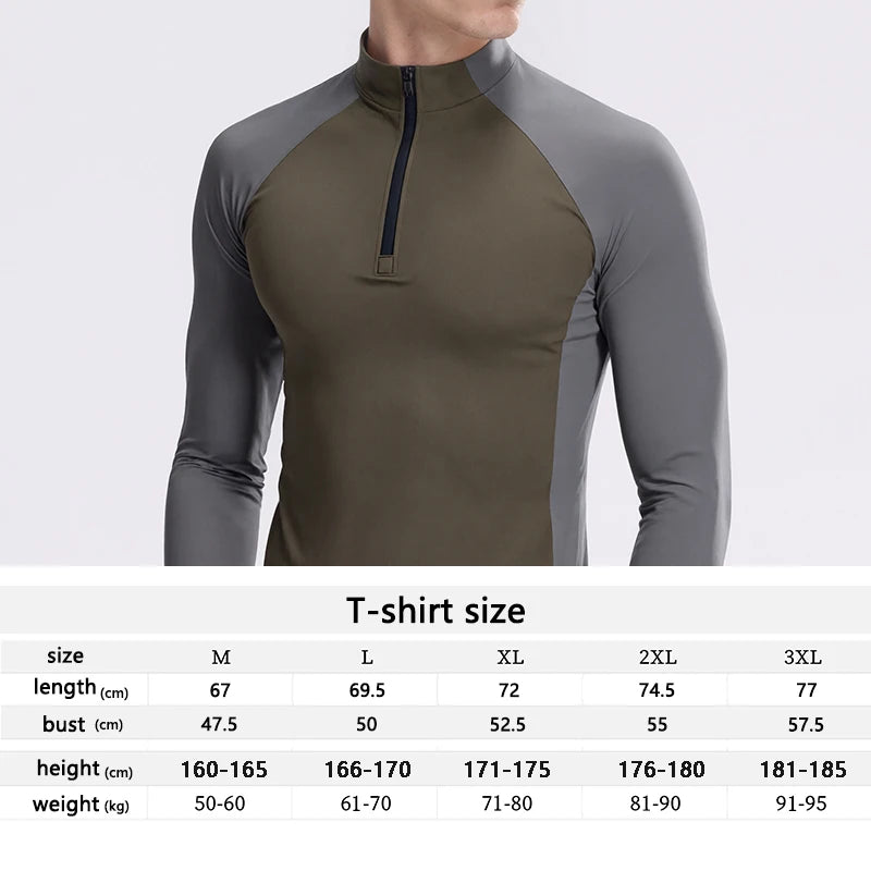 RUNNR ThermalCore™ Long Sleeve — Fleece-Lined · Winter Running Layer · ½-Zip Performance Fit