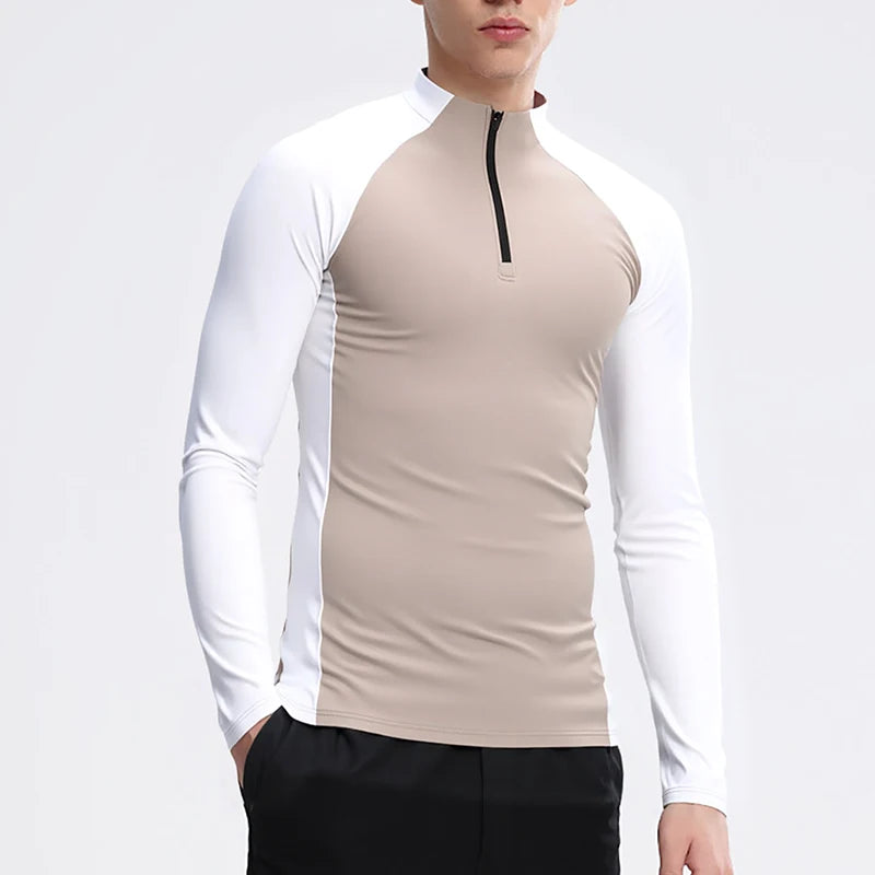 RUNNR ThermalCore™ Long Sleeve — Fleece-Lined · Winter Running Layer · ½-Zip Performance Fit