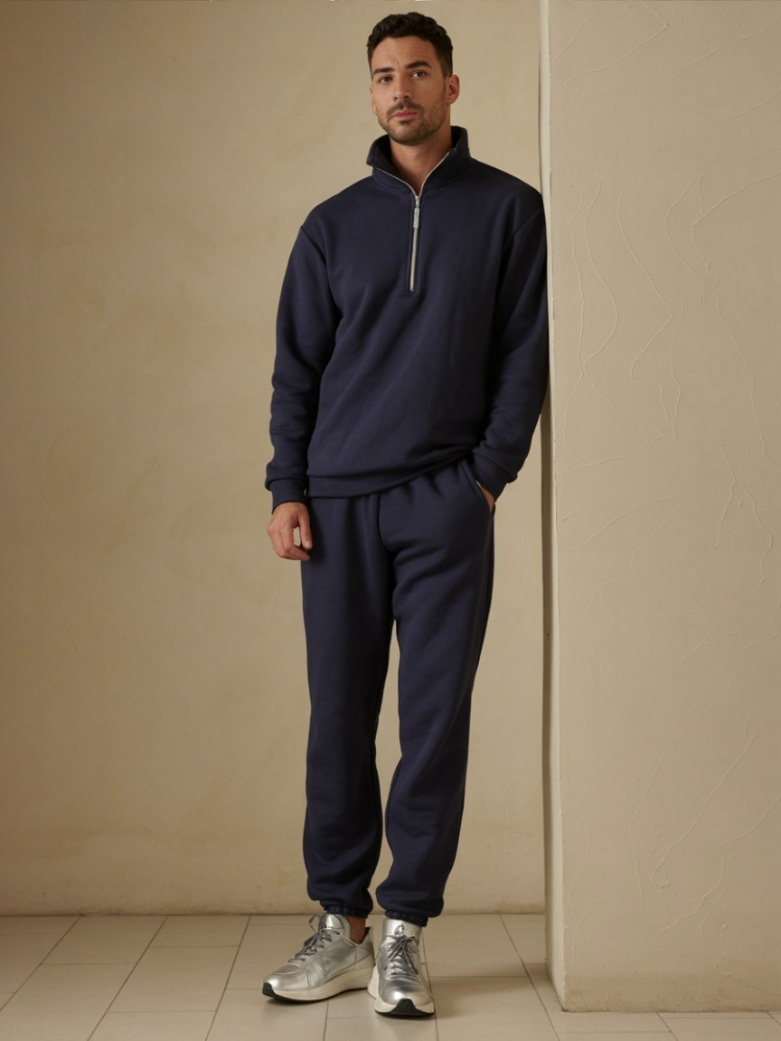 Classy Half-Zip Relaxed Tracksuit
