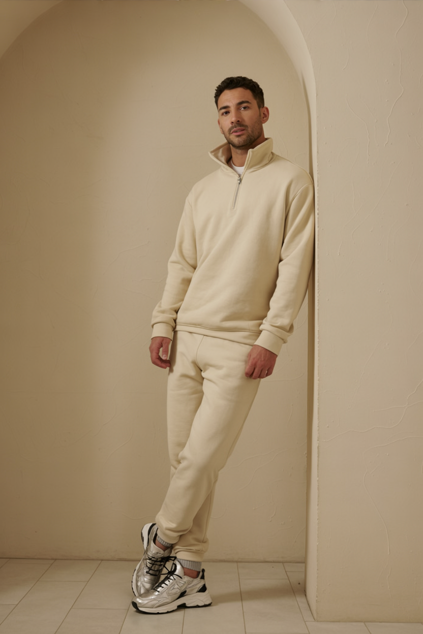 Classy Half-Zip Relaxed Tracksuit